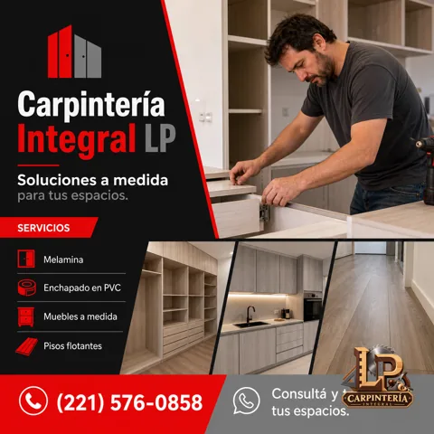 Anuncio de Carpintería Integral LP · Diseño 3 · agosto 2026