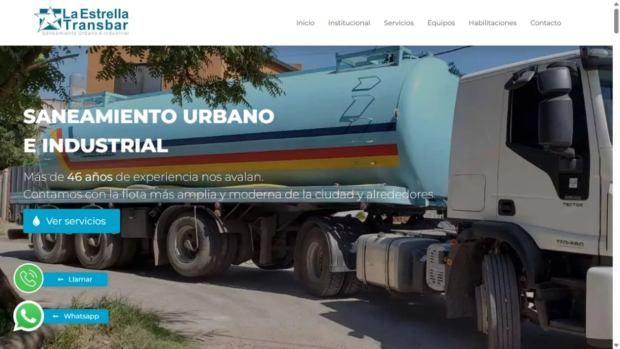 Sitio del proyecto La Estrella con servicios de saneamiento